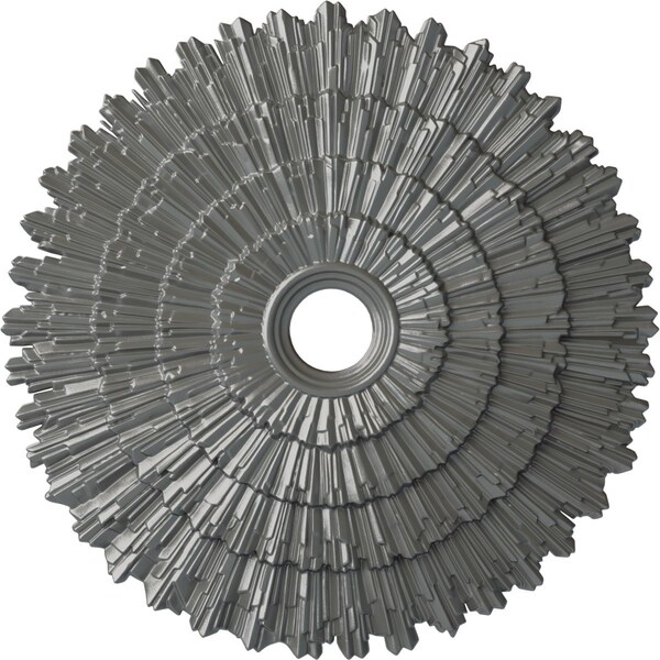 Ekena Millwork Eryn Ceiling Medallion (Fits Canopies up to 4"), Hand-Painted Silver, 24 3/4"OD x 3 1/4"ID x 1 7/8"P CM24ENSLS - main